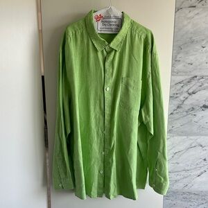 Tommy Bahama Bright Green Long-Sleeve Button-Down Shirt